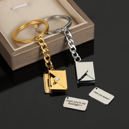 Personalised Secret Letter Envelope Keychain