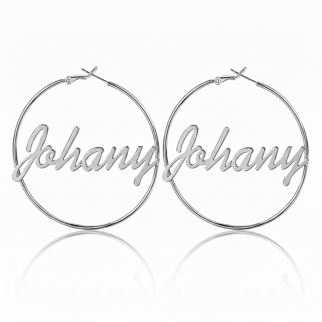 Classic Hoop Name Earrings