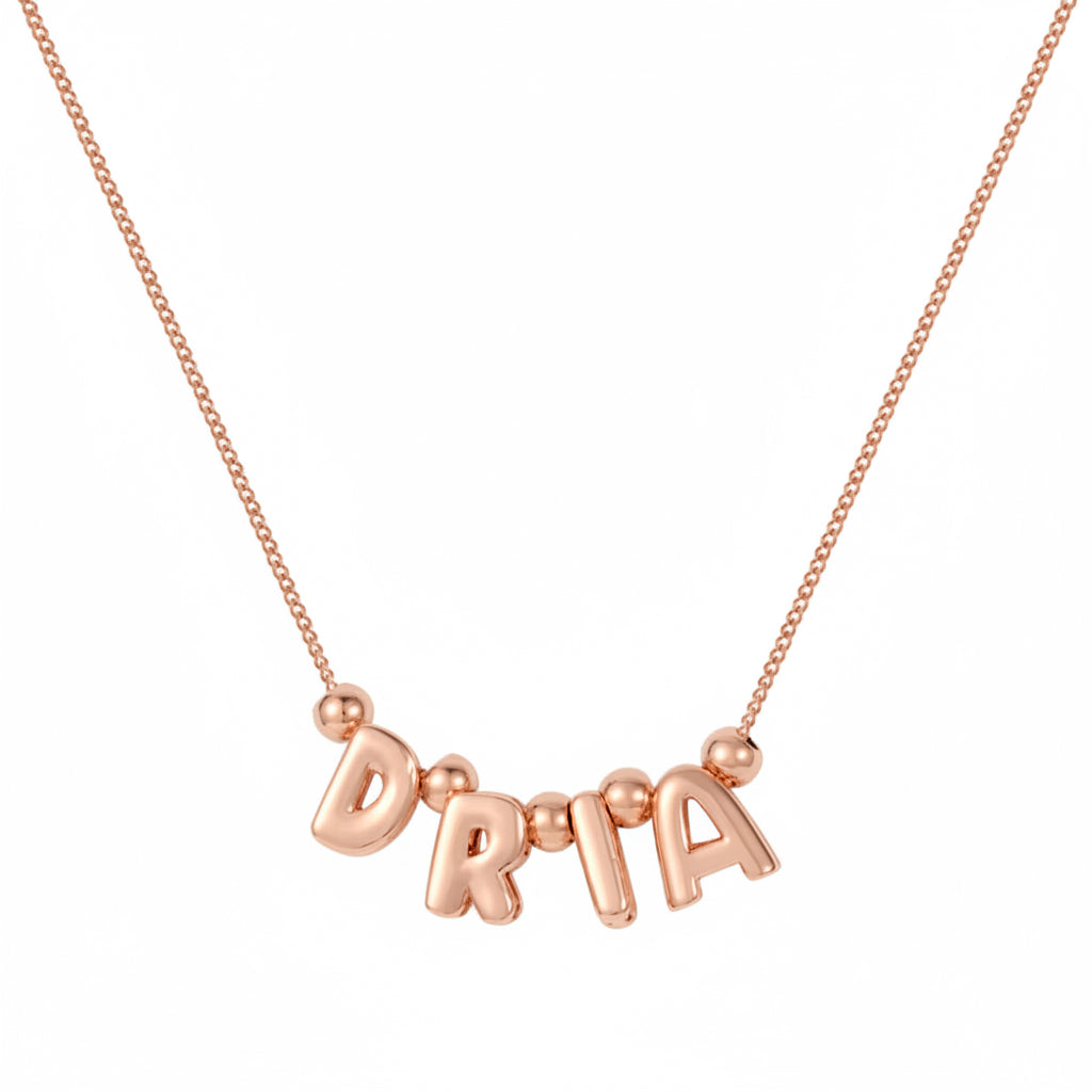Parted Bubble Letter Namenskette