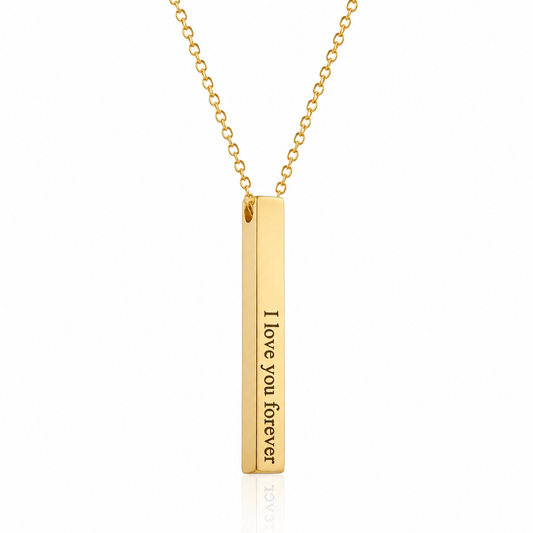 3D Bar Name Necklace
