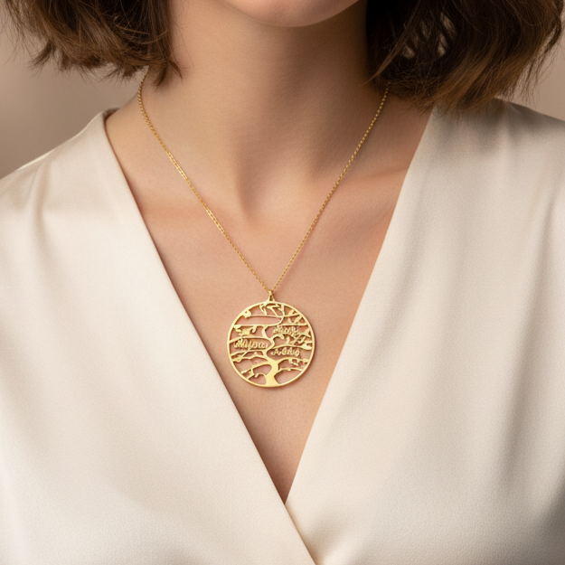 Tree of Life Family Name Necklace