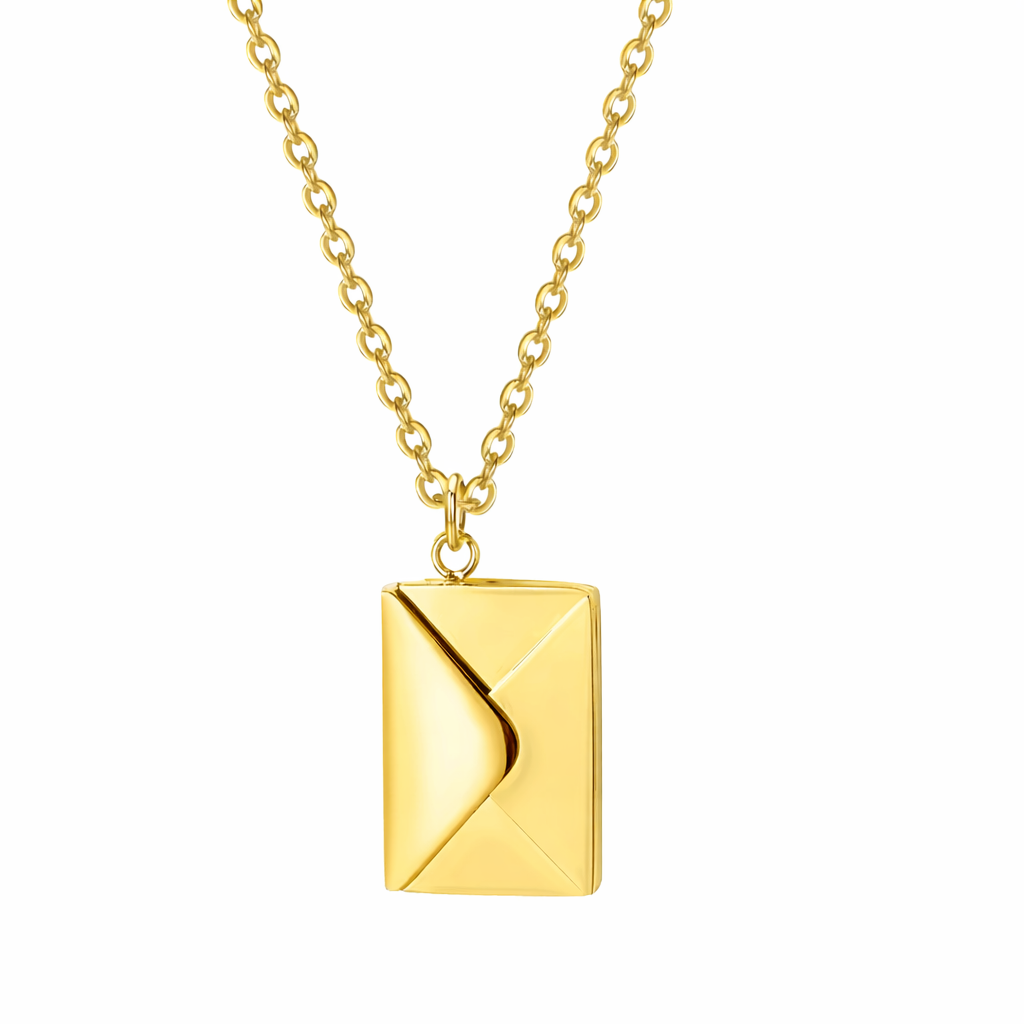 Personalised Secret Letter Envelope Necklace