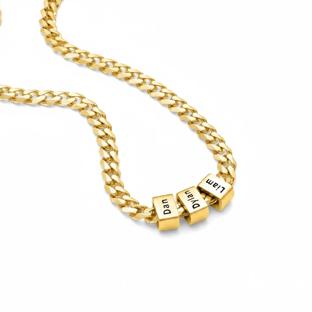 Cuban Chain Multi Name Necklace - MEN