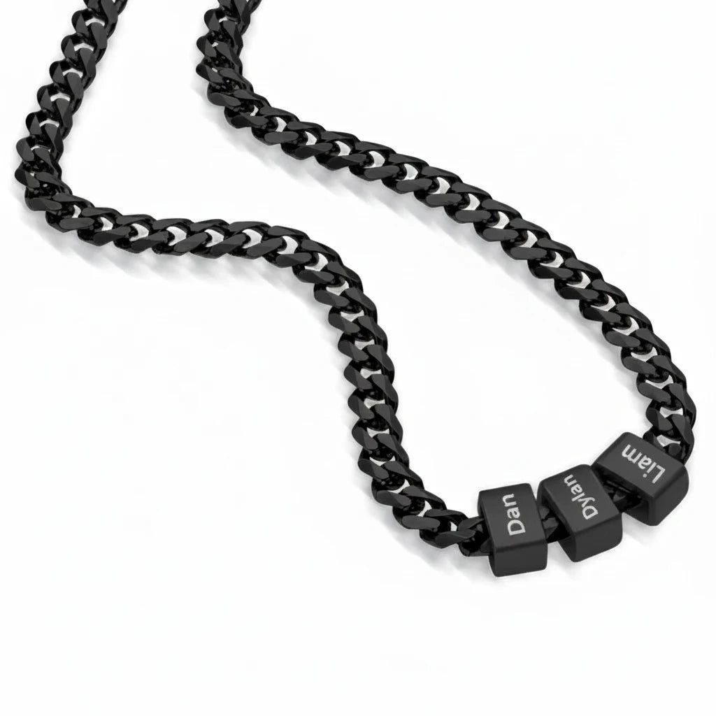 Cuban Chain Multi Name Necklace - MEN