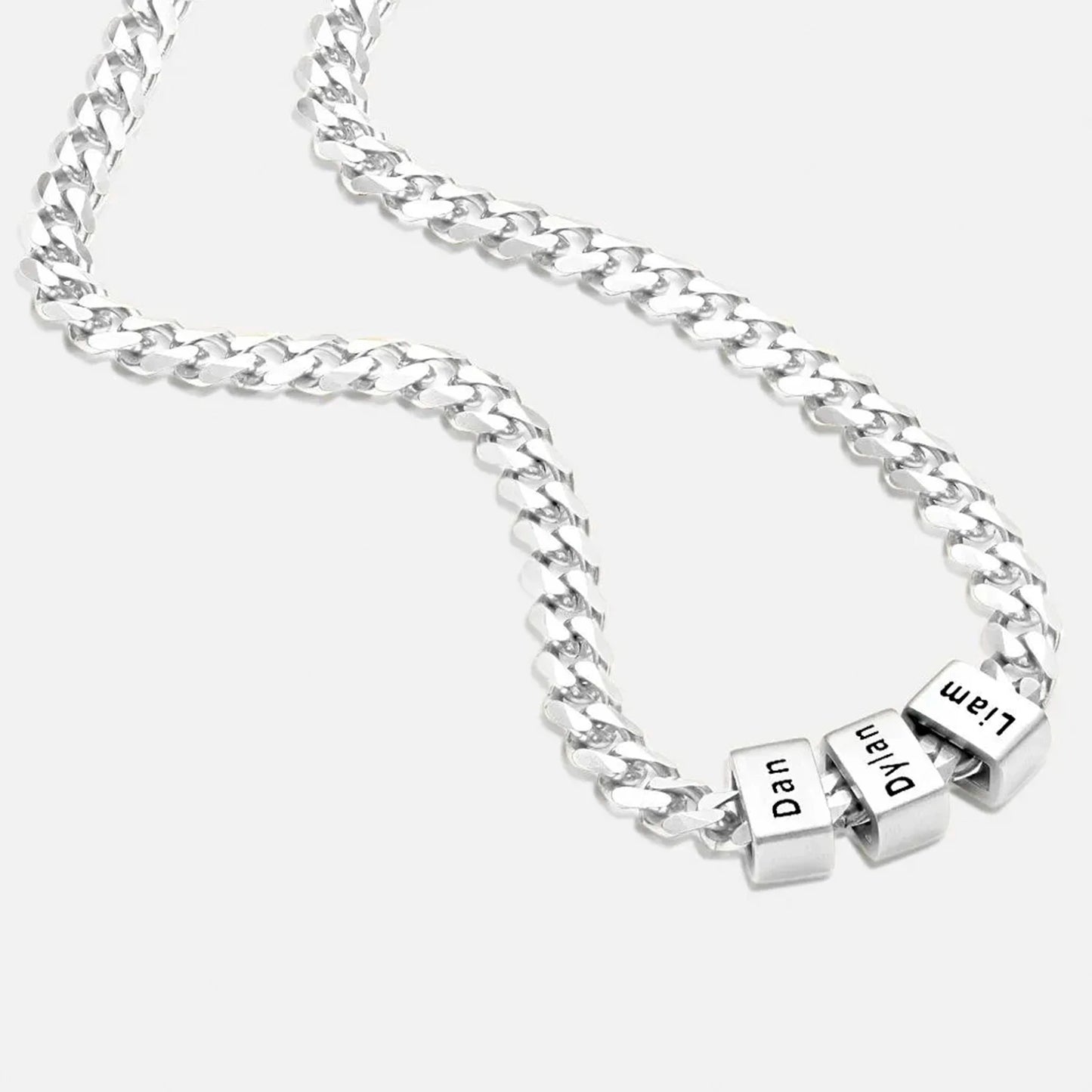 Cuban Chain Multi Name Necklace - MEN
