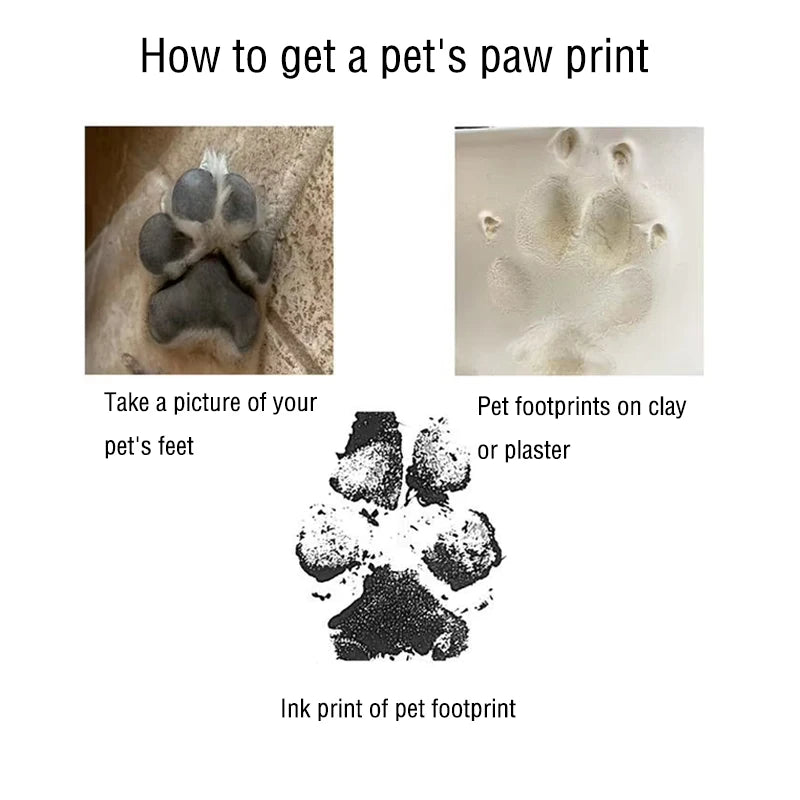 Paw Print Name Necklace