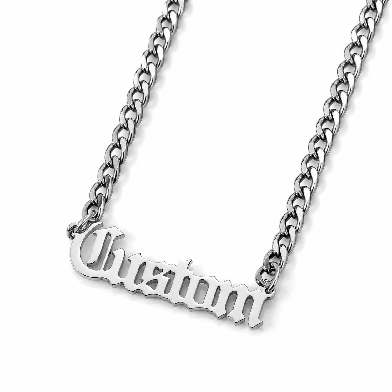 Old English Name Necklace