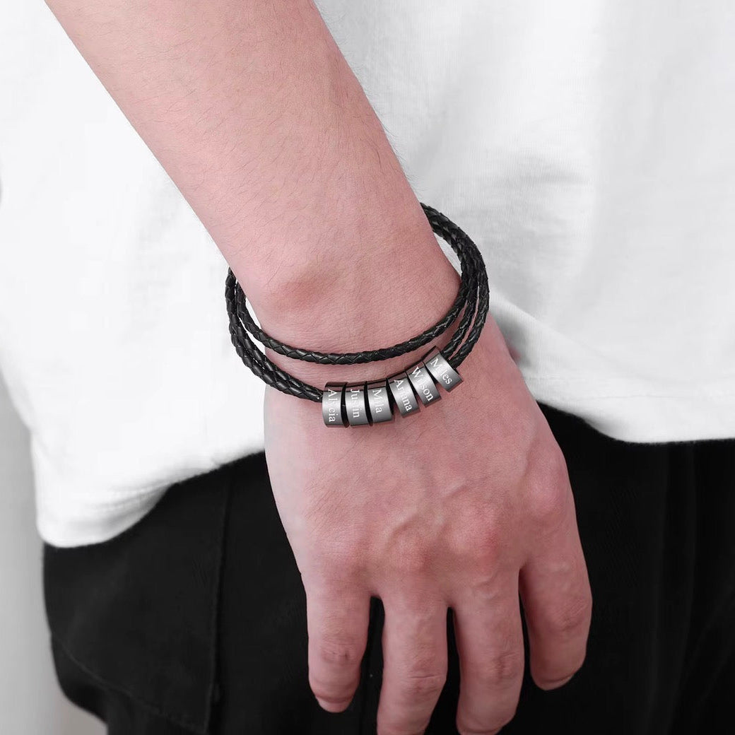 Trinity Rope Family Name Bracelet - MEN