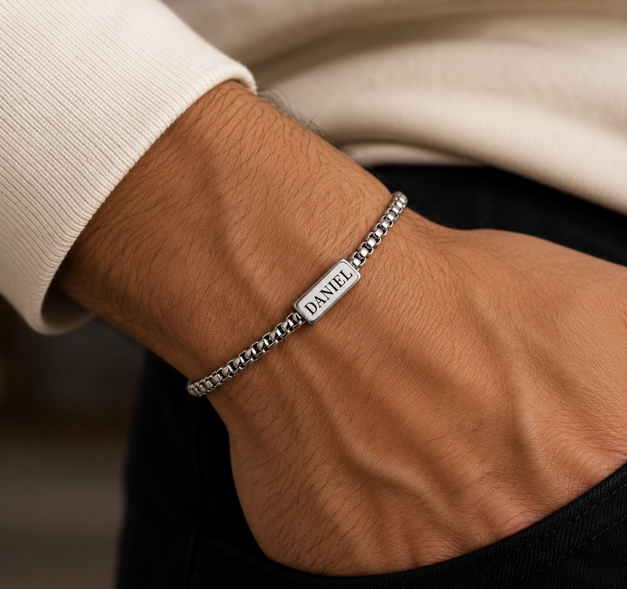 Bar Name Bracelet - MEN
