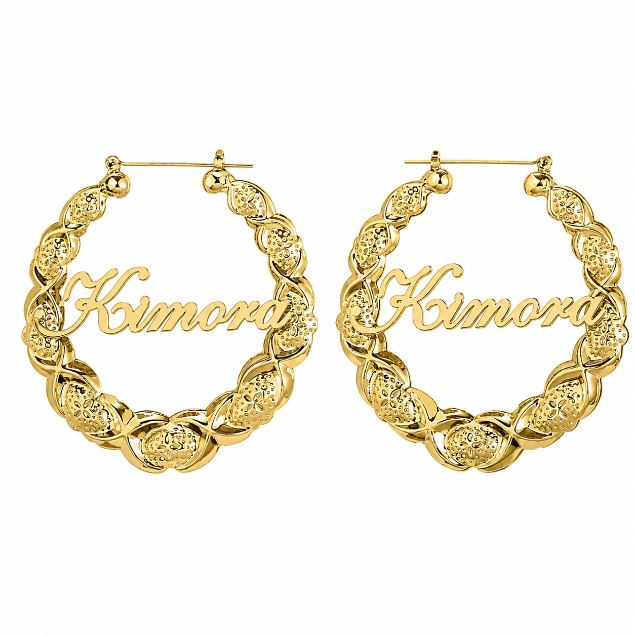 Infinity Hoop Name Earrings