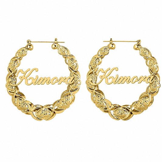 Infinity Hoop Name Earrings