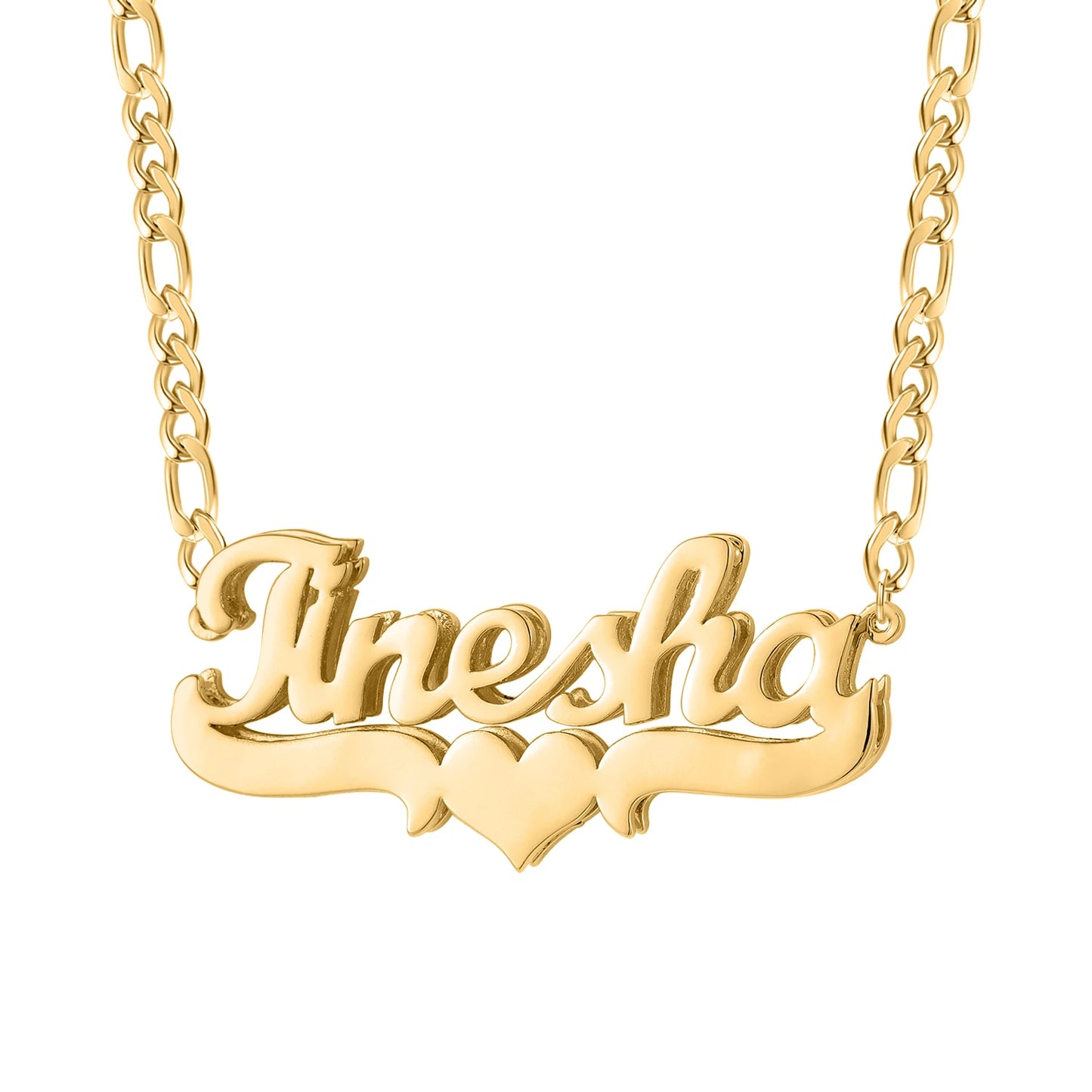 Classic Heart Arch Name Necklace