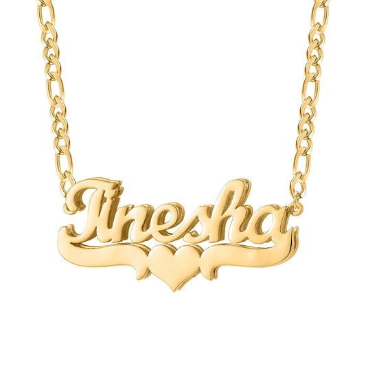 Classic Heart Arch Name Necklace