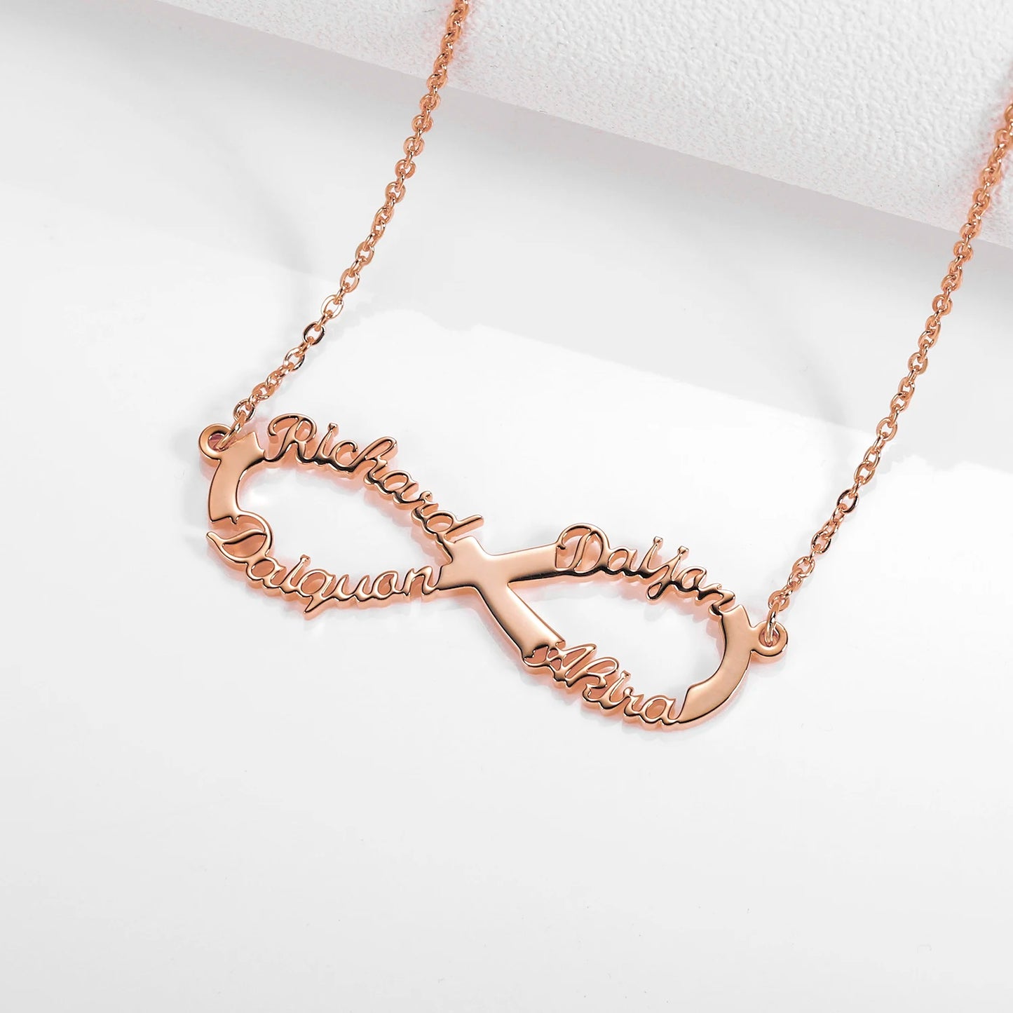Classic Infinity Family Name Necklace