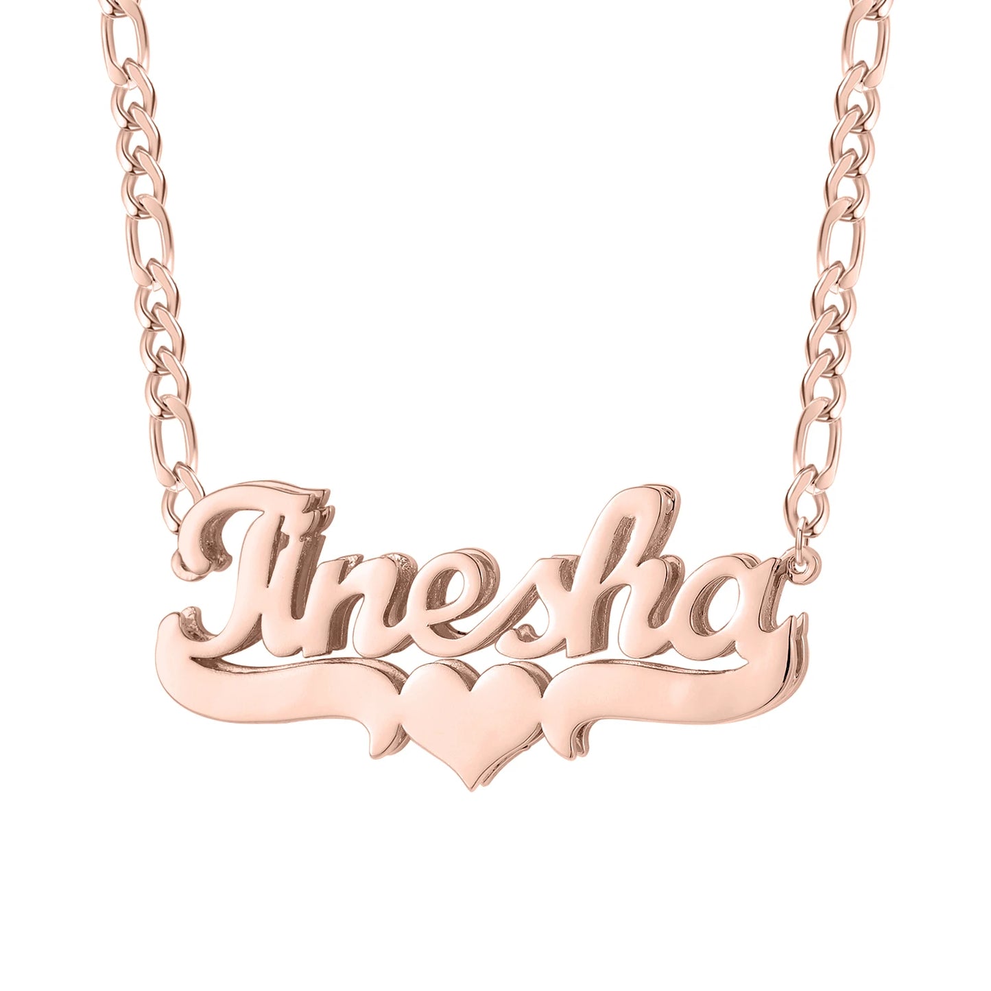 Classic Heart Arch Name Necklace