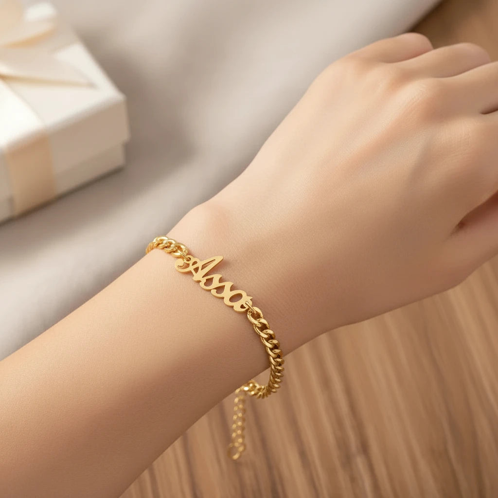 Cuban Chain Name Bracelet