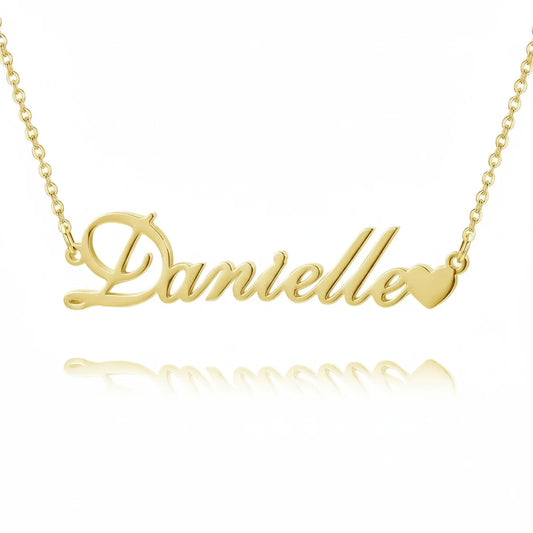 Classic Heart Charm Name Necklace
