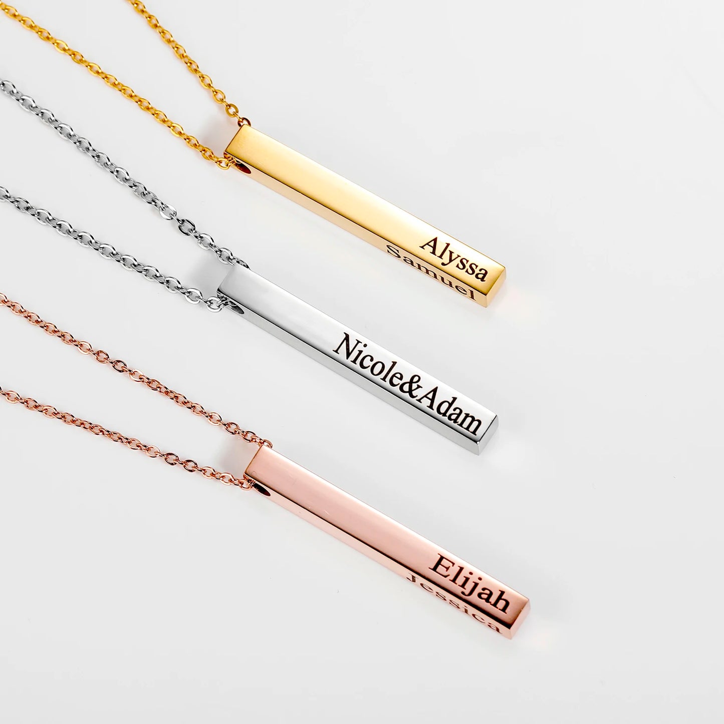 3D Bar Name Necklace