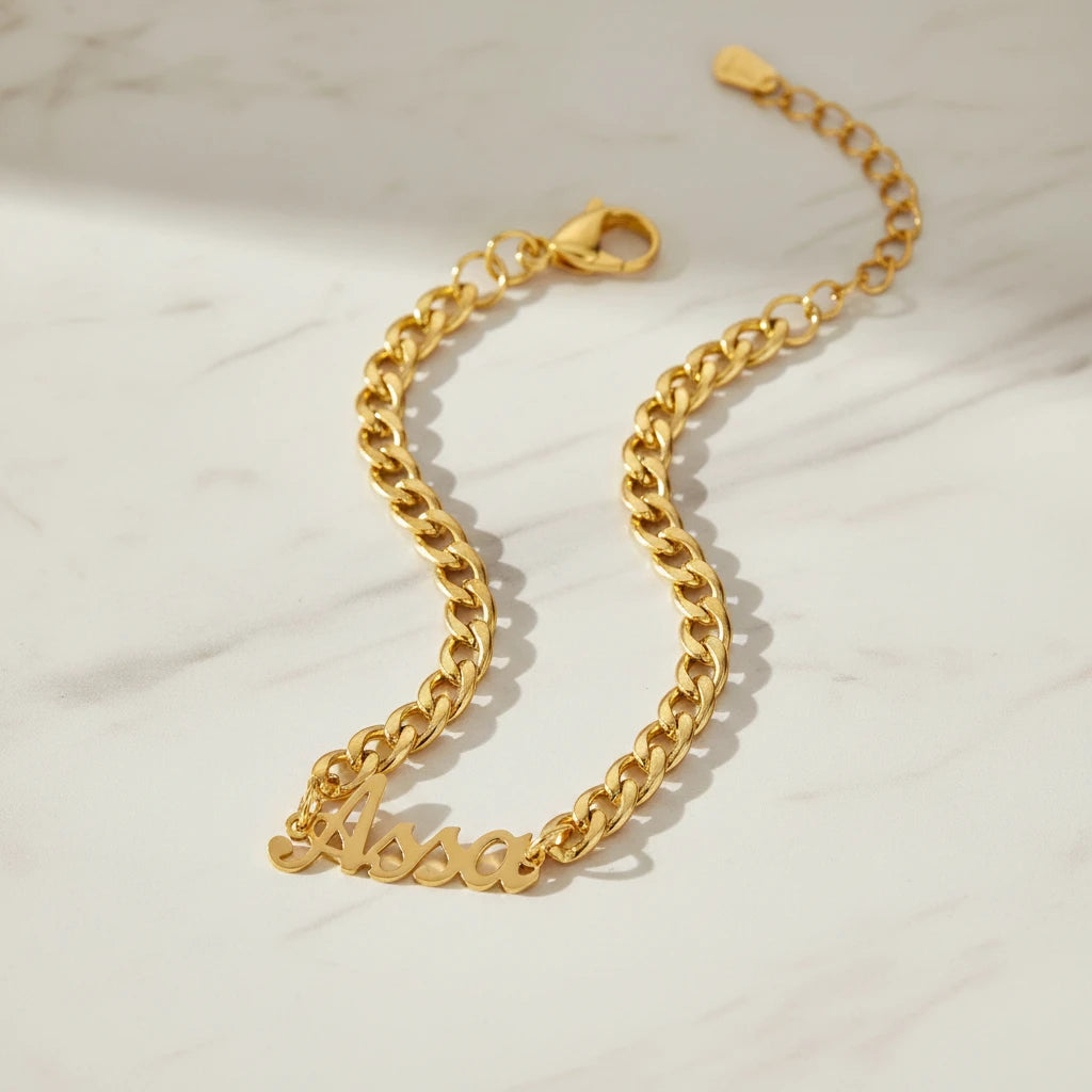 Cuban Chain Name Bracelet