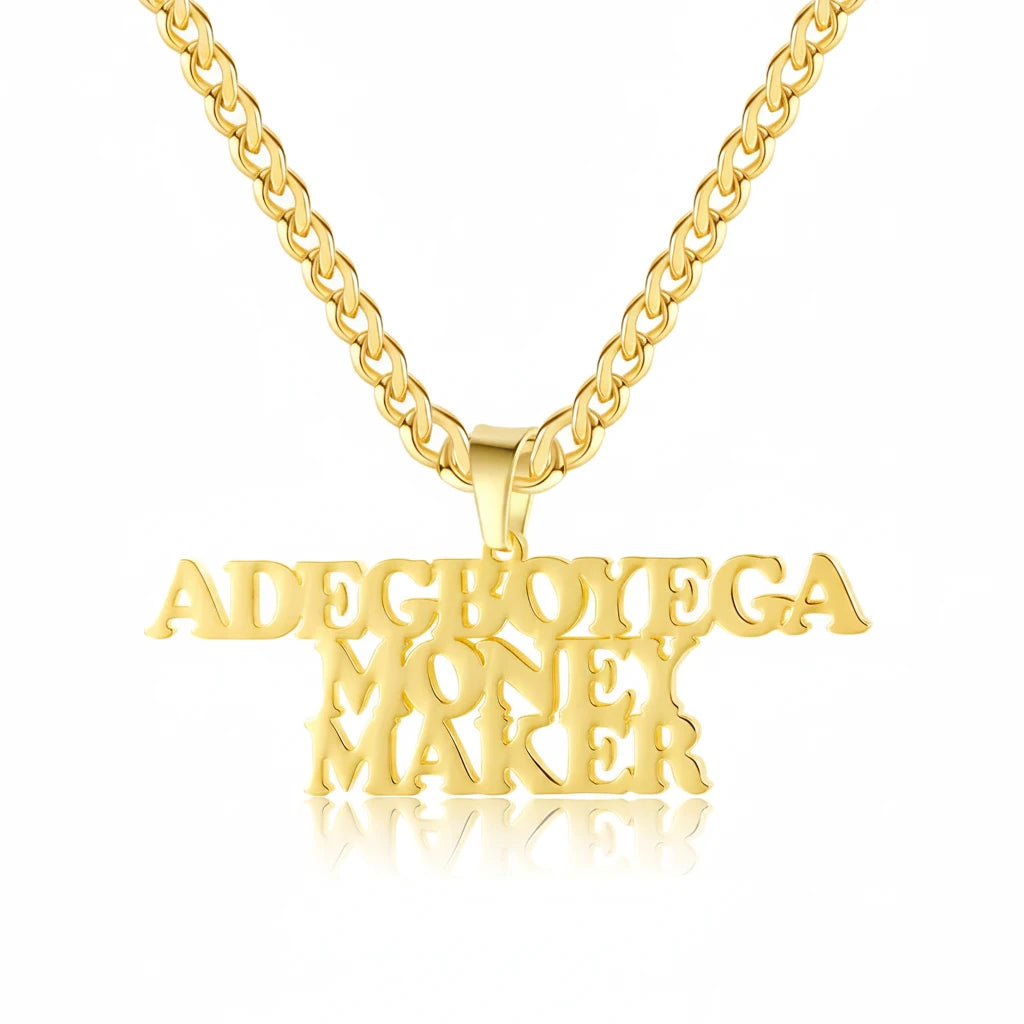 Statement Hip Hop Name Necklace