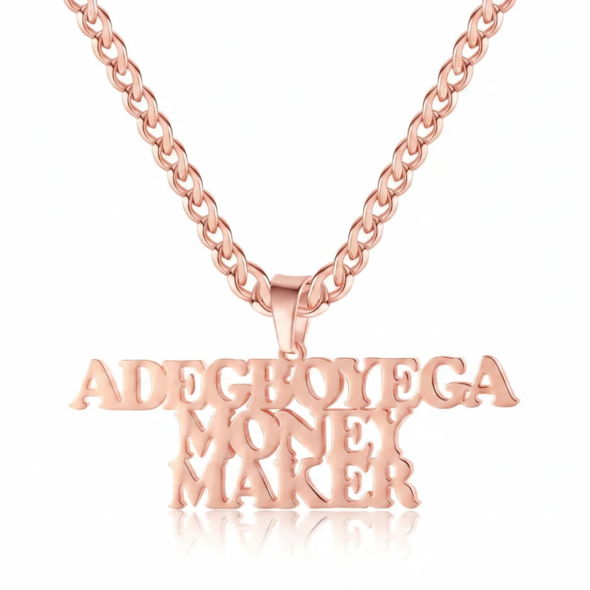 Statement Hip Hop Name Necklace