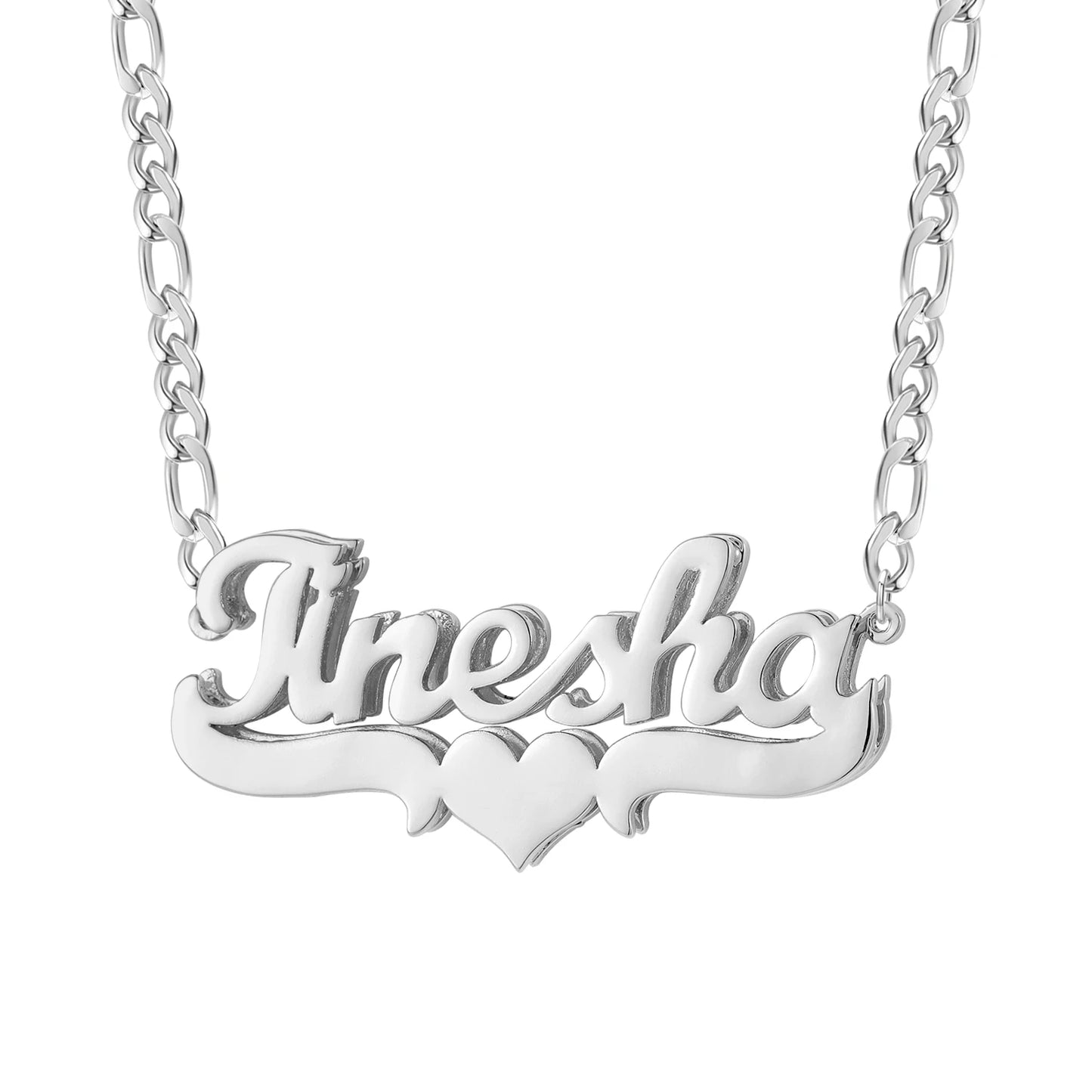 Classic Heart Arch Name Necklace
