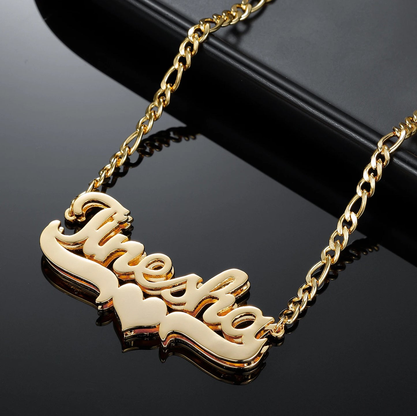 Classic Heart Arch Name Necklace