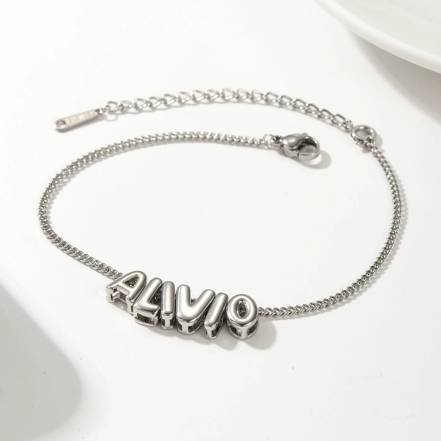 Classic Bubble Letter Name Bracelet