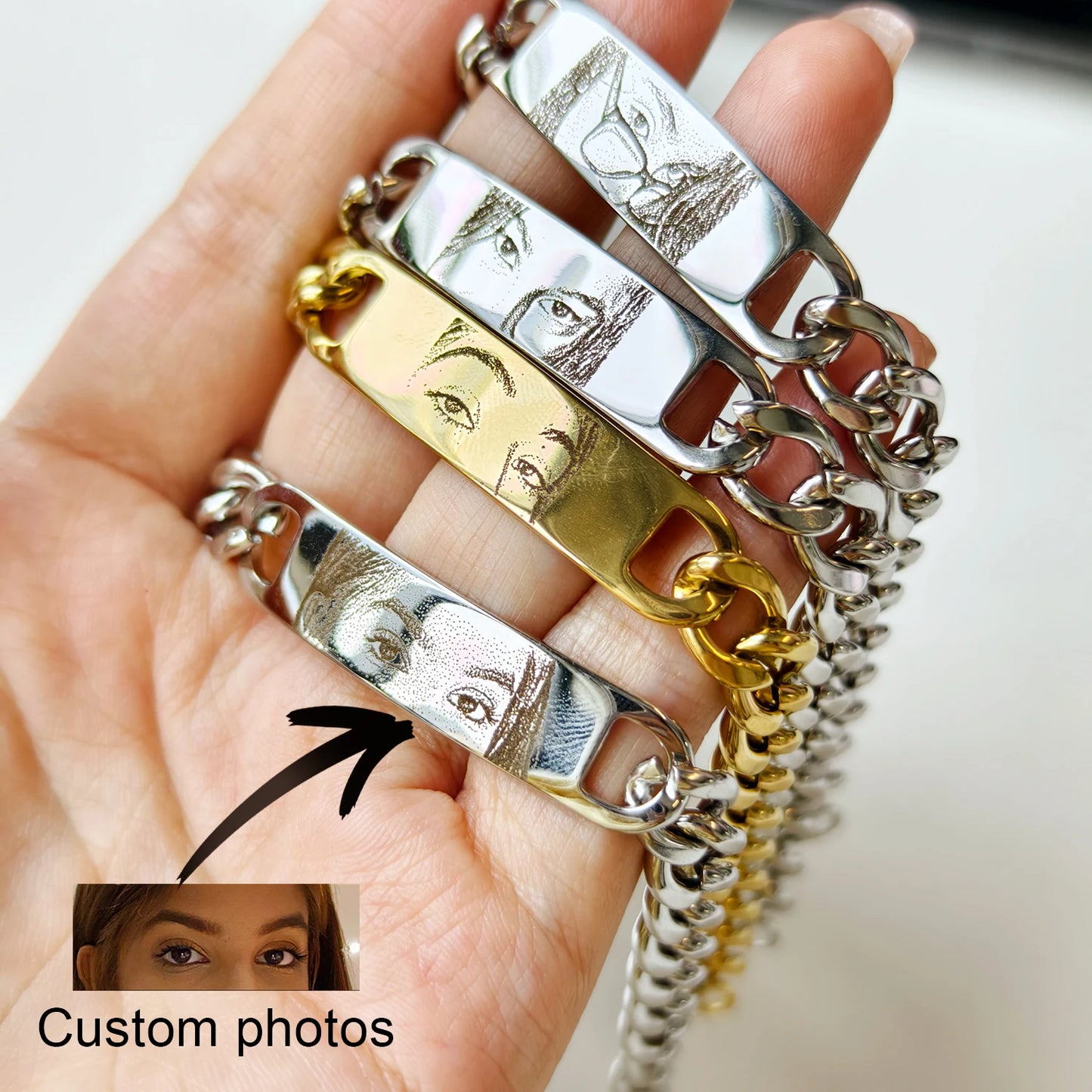 Personalised Eyes Photo Bracelet