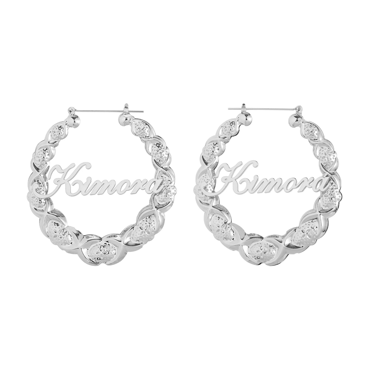 Infinity Hoop Name Earrings