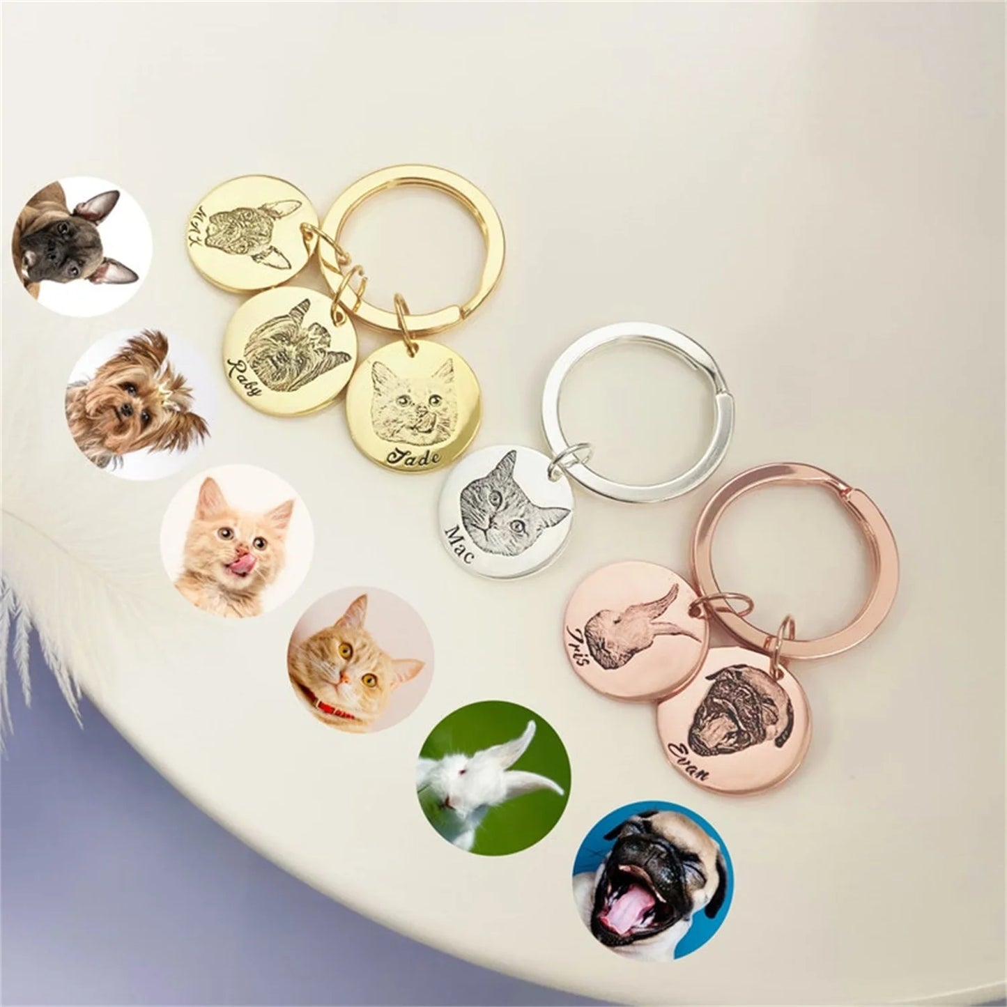 Pet Portrait Keychain