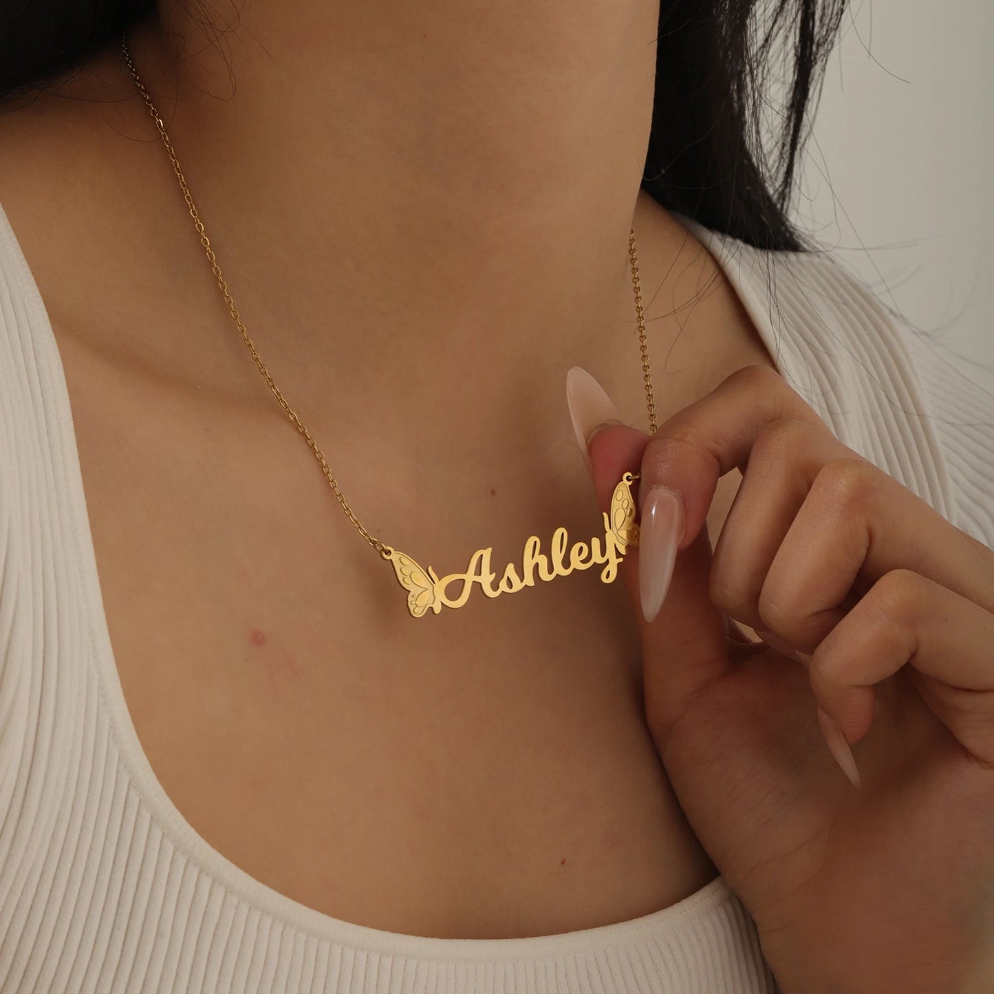 Butterfly Name Necklace