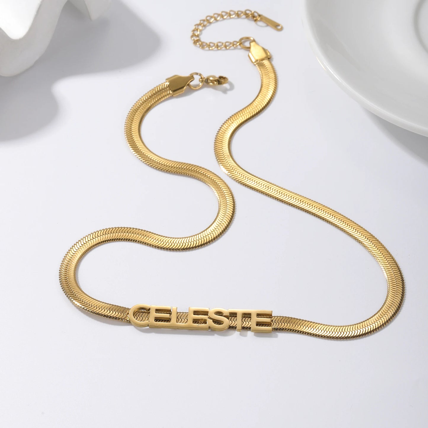 Snake Chain Name Necklace