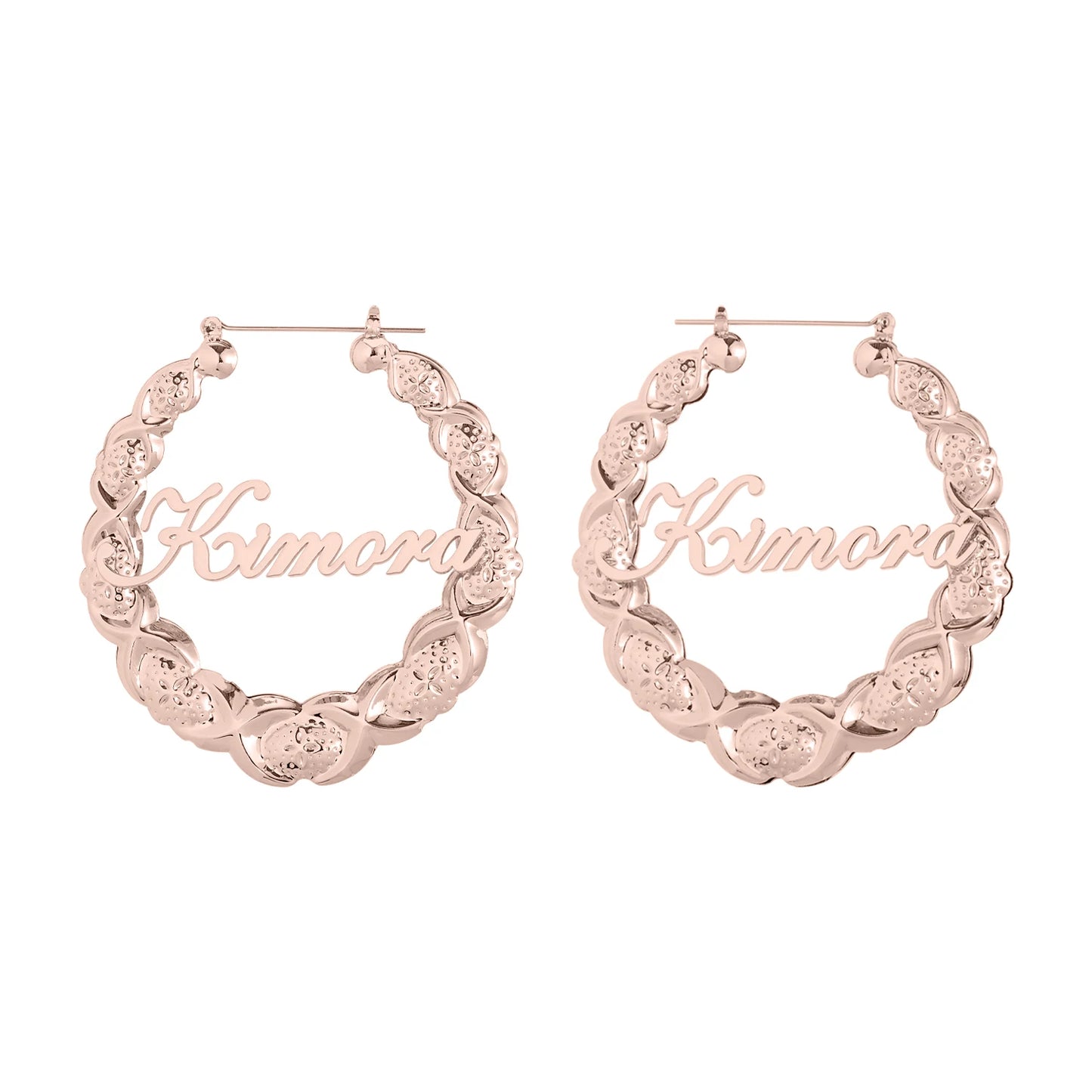 Infinity Hoop Name Earrings