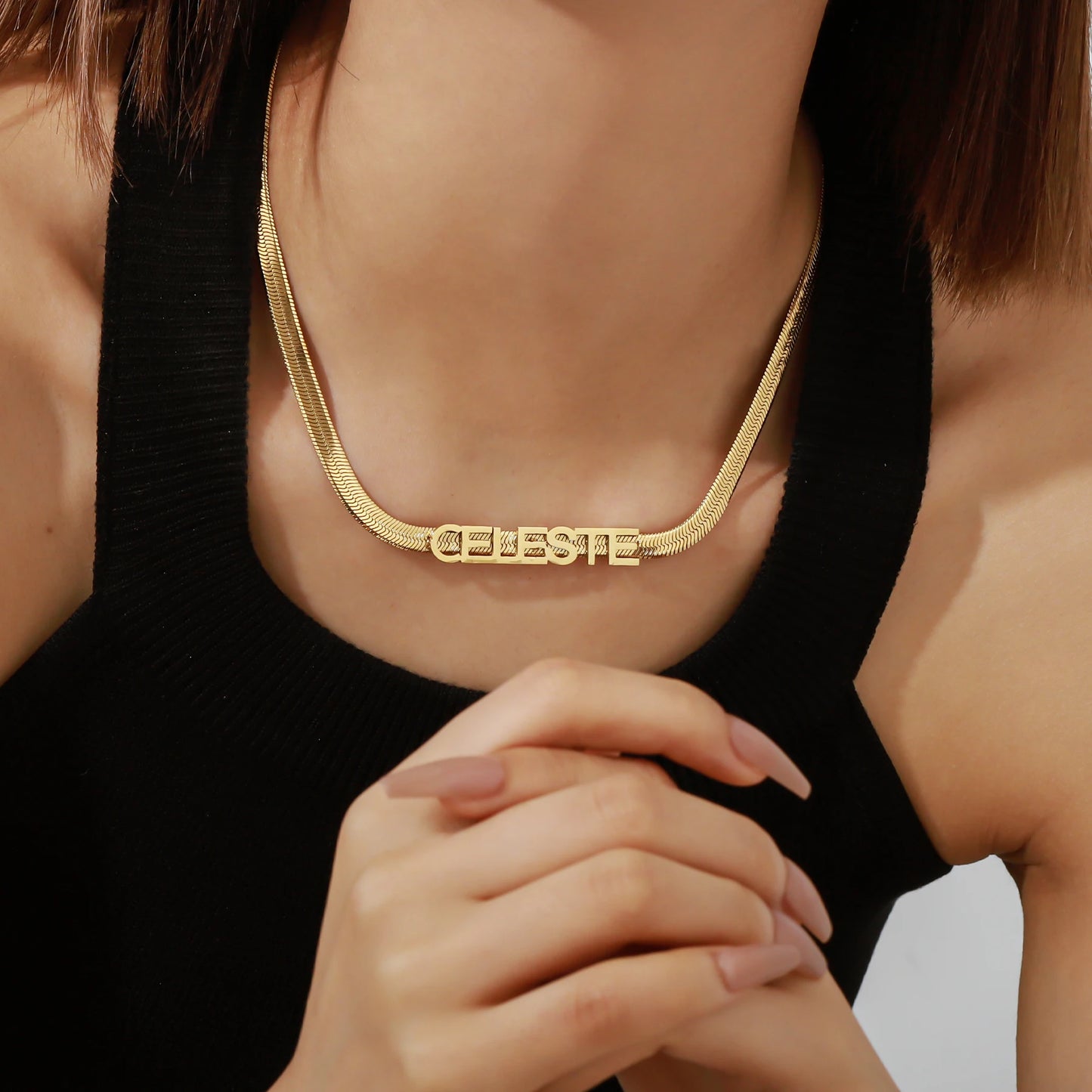 Snake Chain Name Necklace