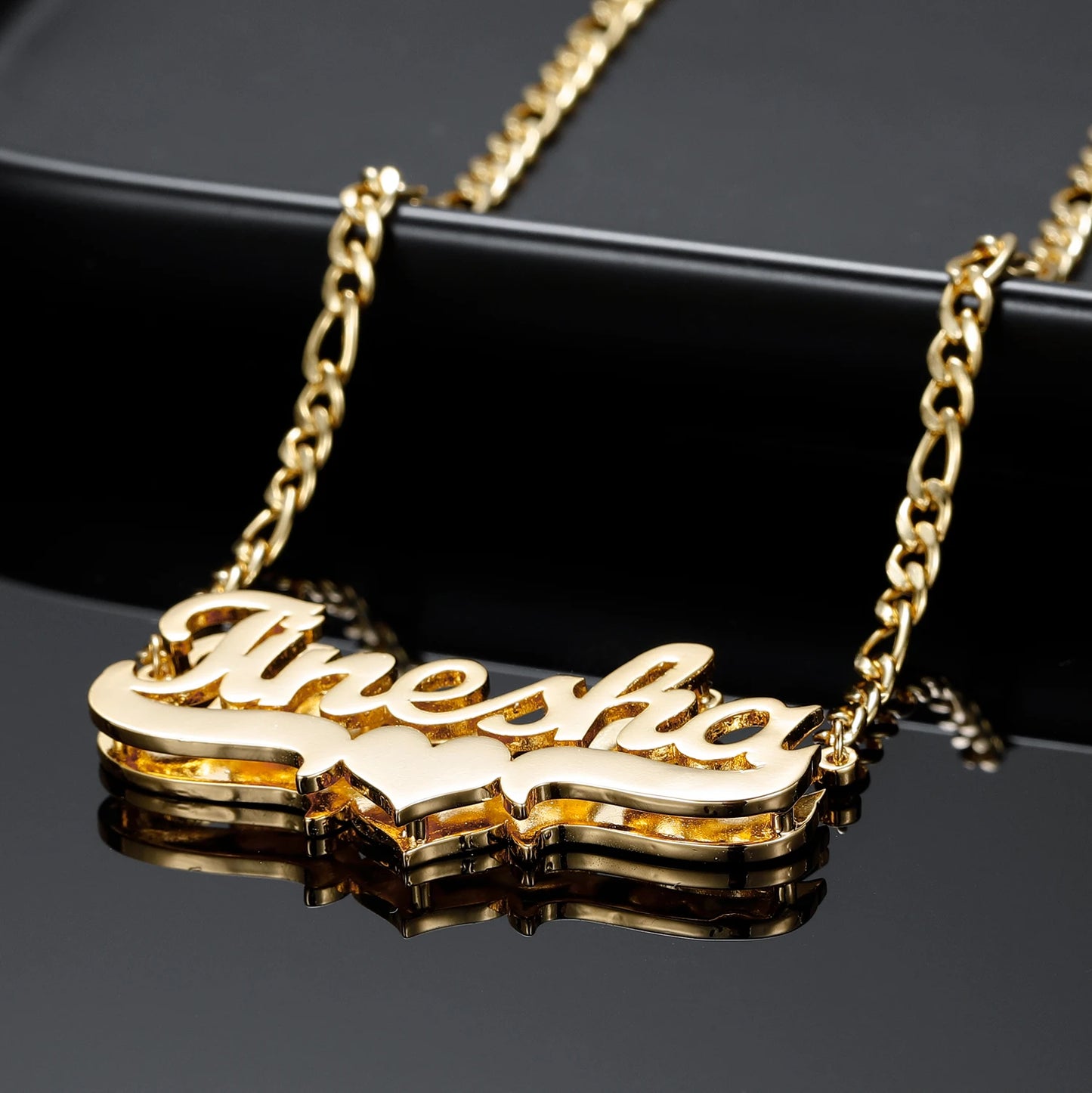 Classic Heart Arch Name Necklace
