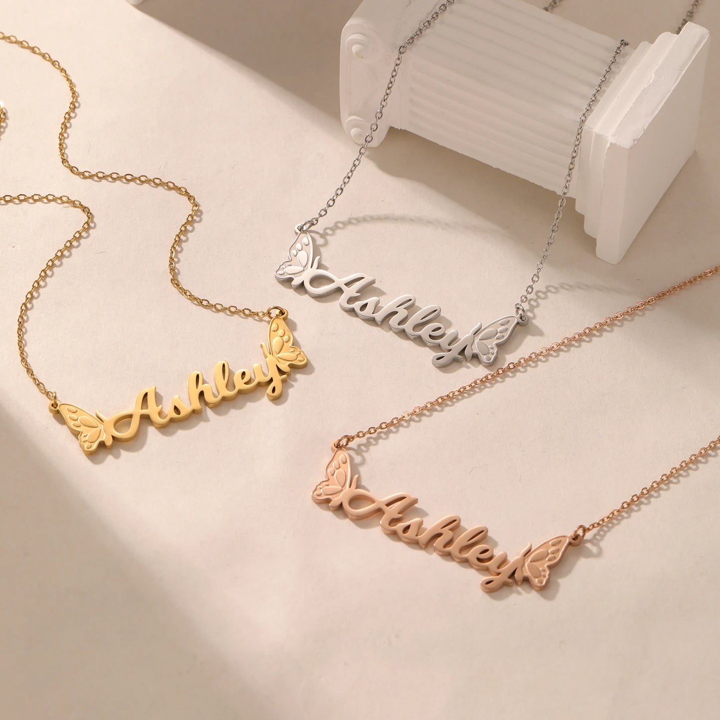 Butterfly Name Necklace