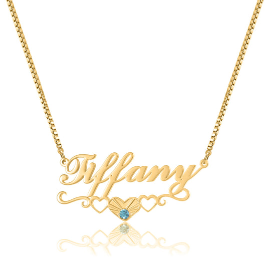 Arch of Love Birthstone Name Necklace