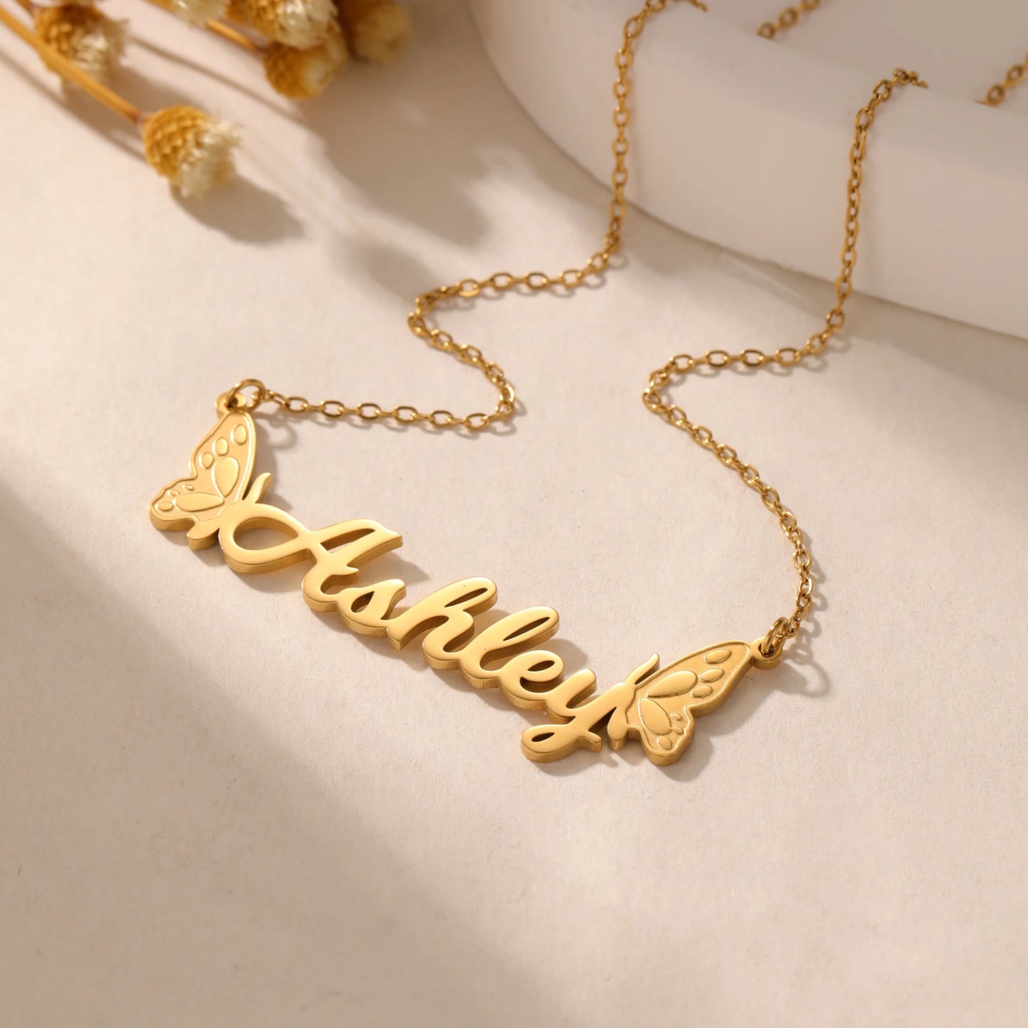 Butterfly Name Necklace