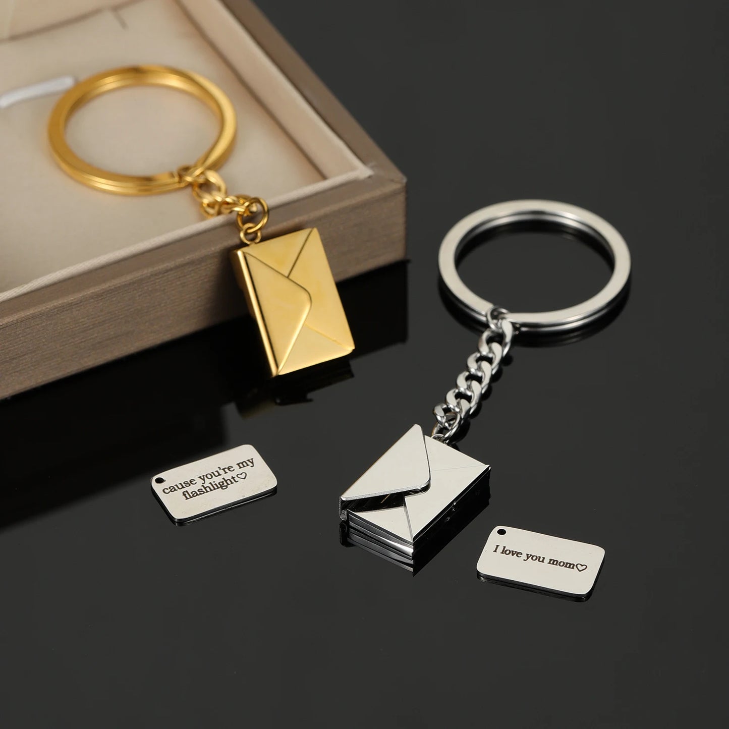 Personalised Secret Letter Envelope Keychain