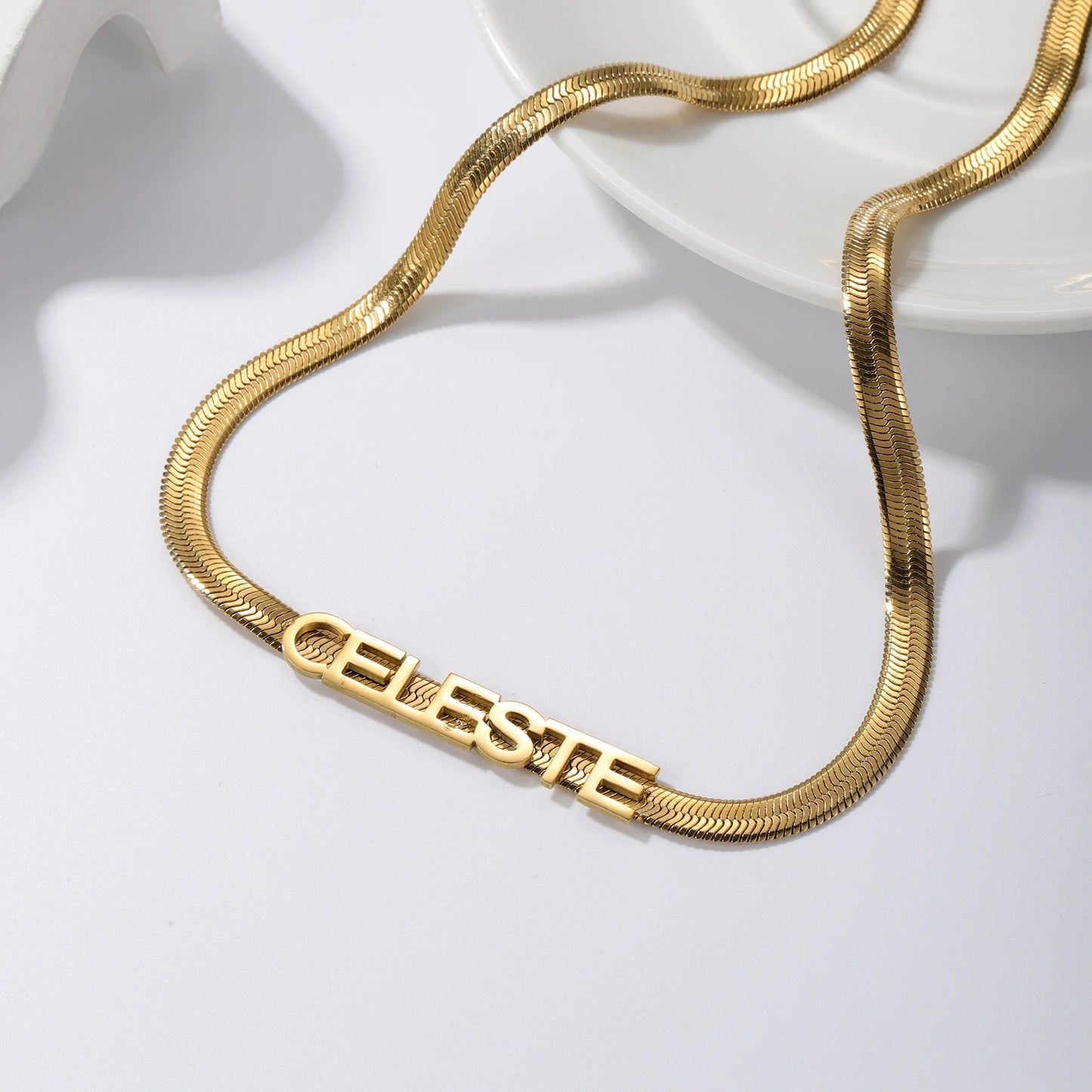 Snake Chain Name Necklace