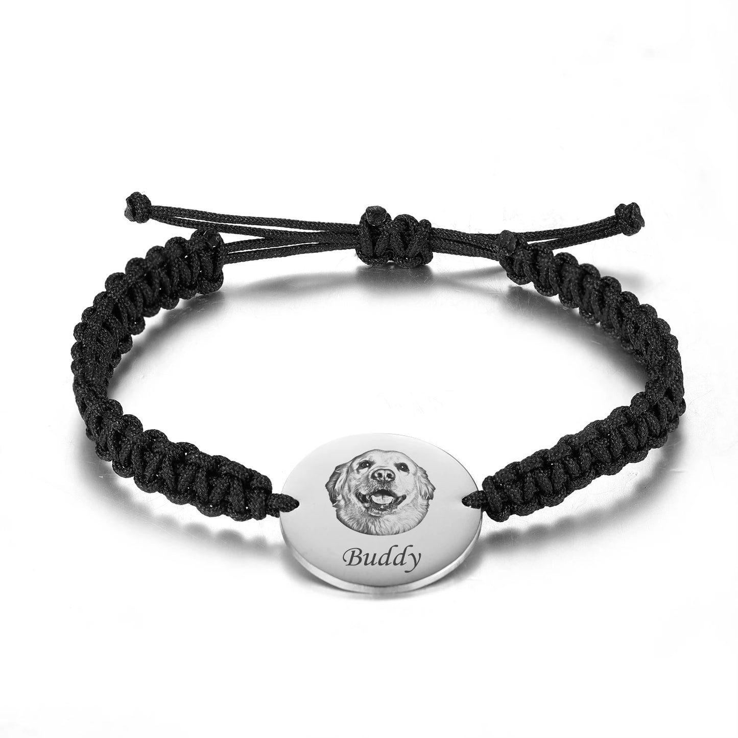 Pet Photo Charm Rope Bracelet