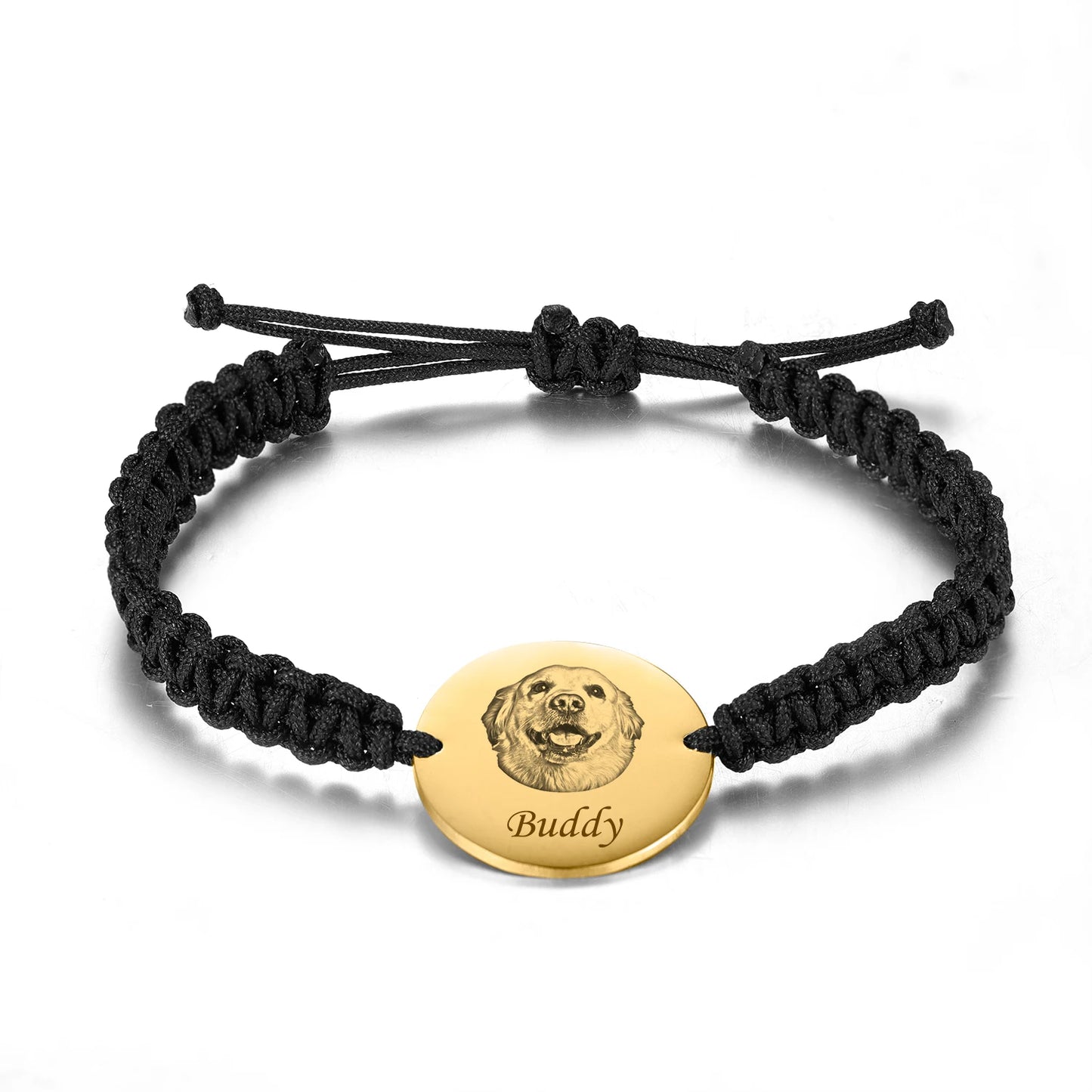 Pet Photo Charm Rope Bracelet