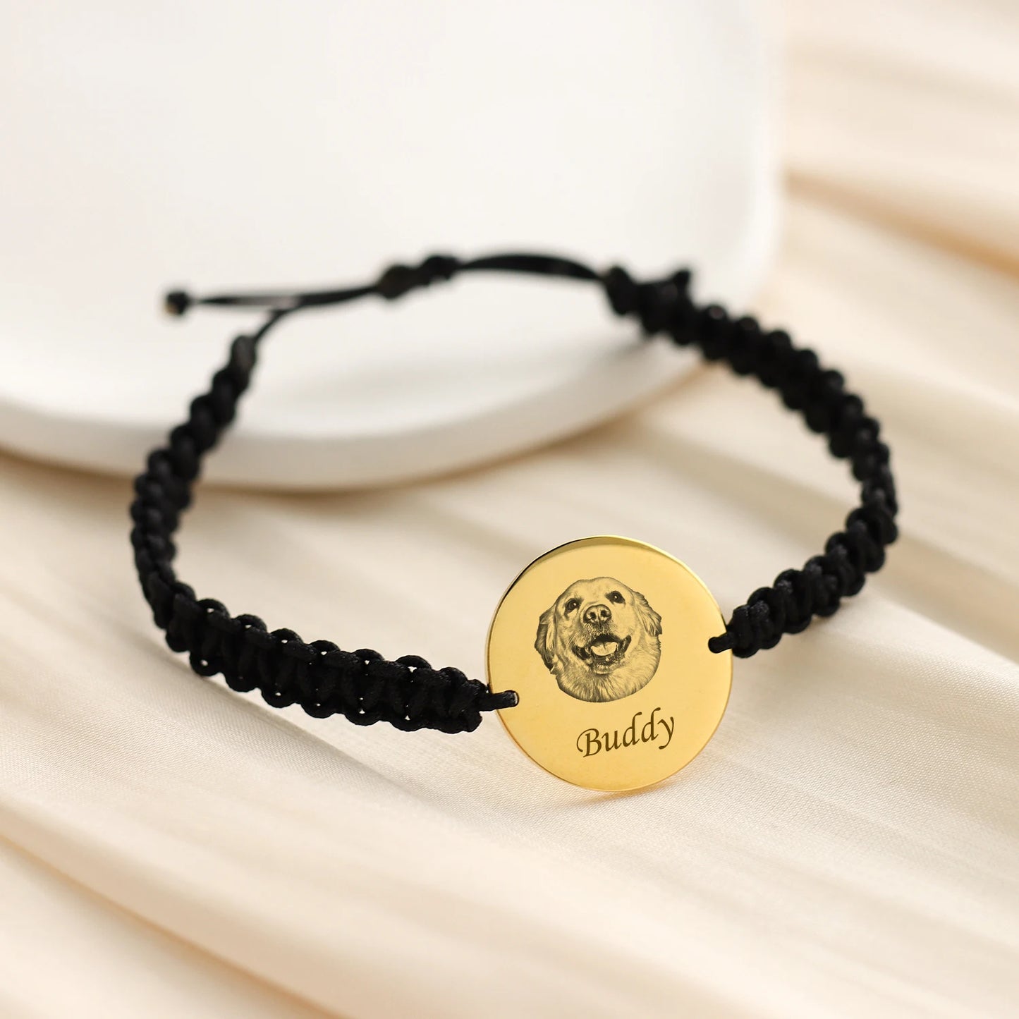 Pet Photo Charm Rope Bracelet